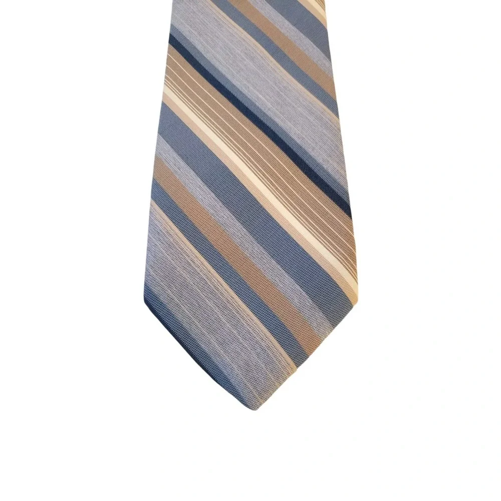Vintage Diagonal Striped Dayton's Men's Store‎ Blue Tan 70's 80's Retro Neck Tie